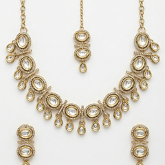 White Kundan Set for women