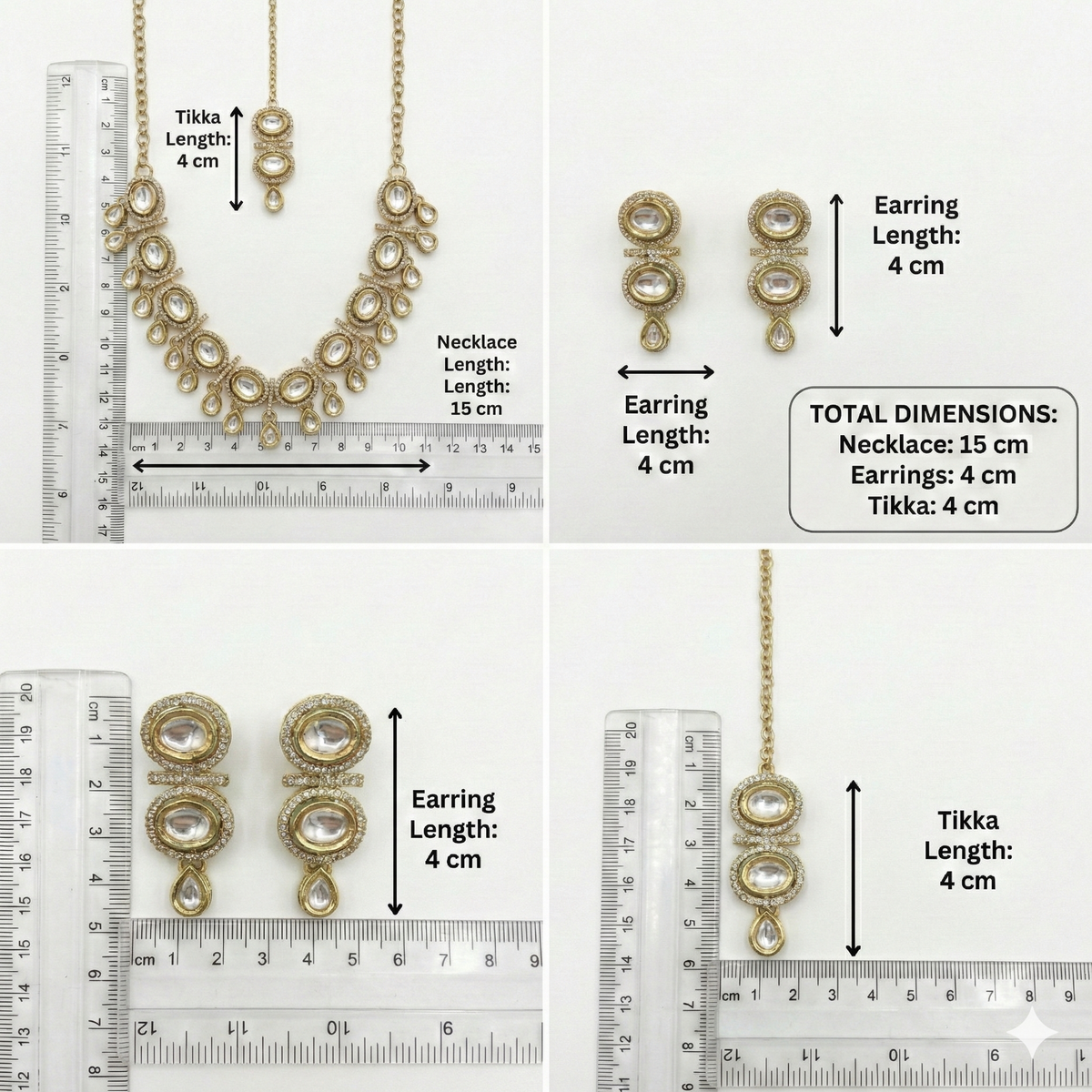 White Kundan Set for women