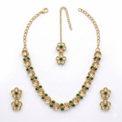Green Kundan Set for women