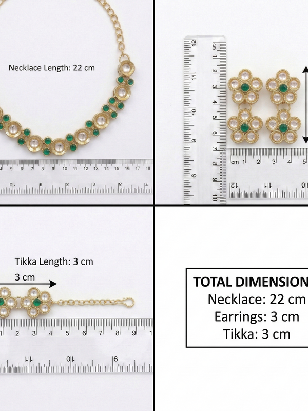 Green Kundan Set for women