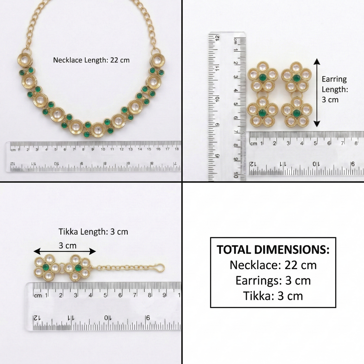 Green Kundan Set for women