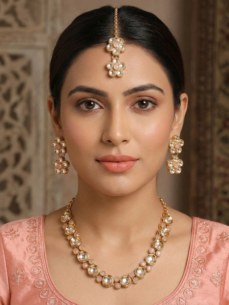 Pink Kundan Set for women
