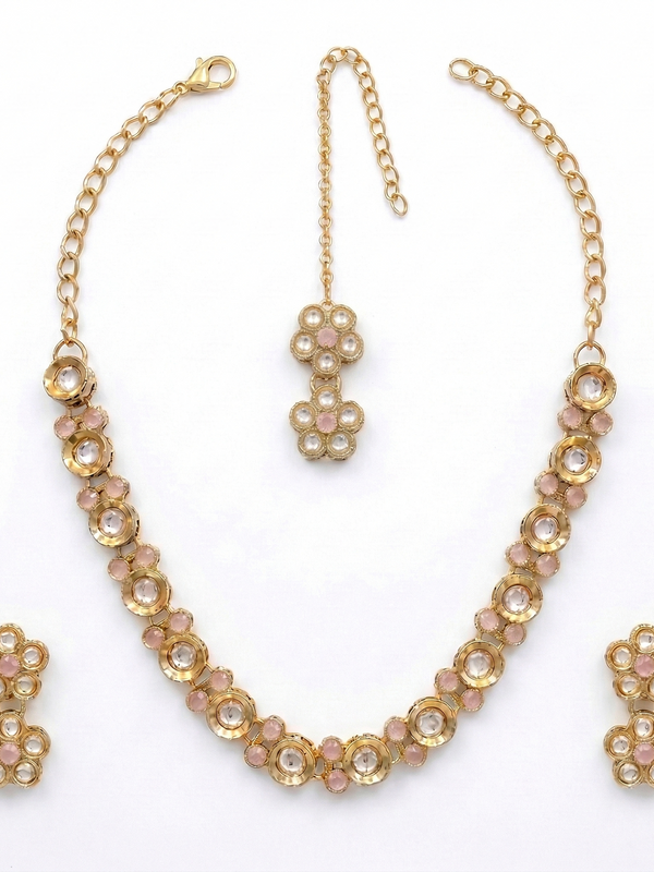 Pink Kundan Set for women