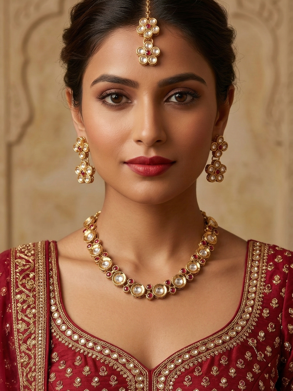 Ruby Kundan Set for women