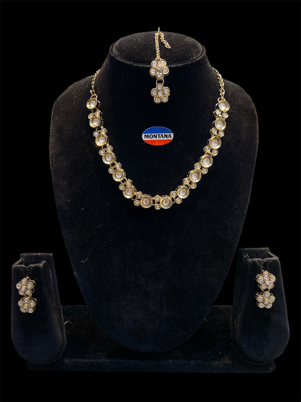 White Kundan Set for women
