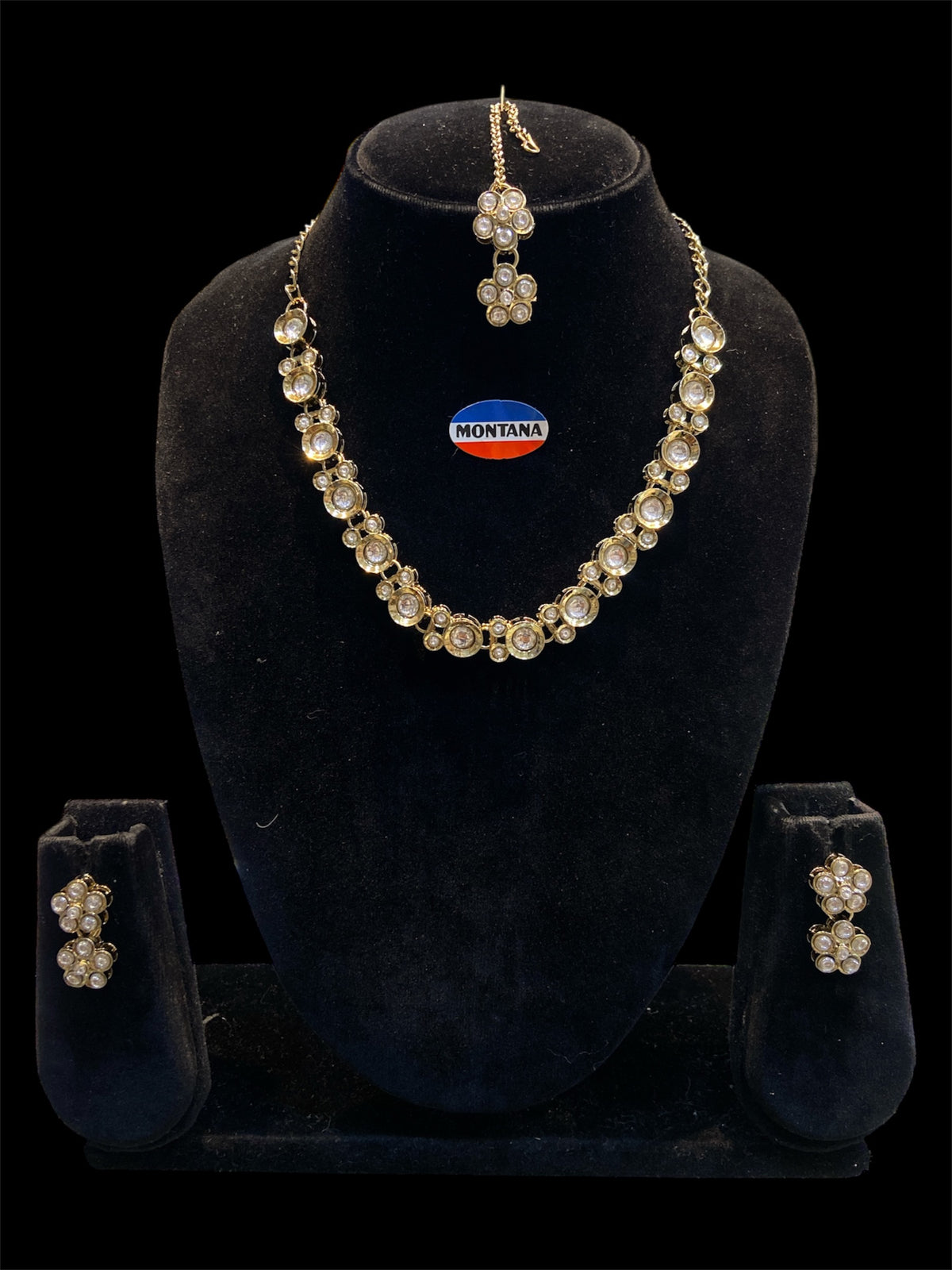 White Kundan Set for women