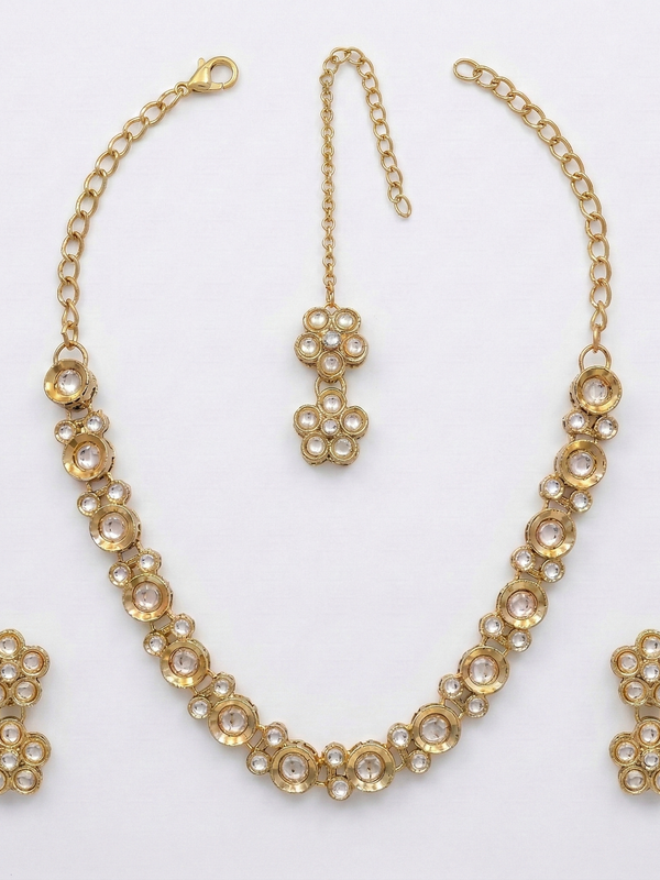 White Kundan Set for women
