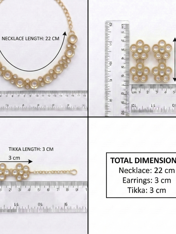 White Kundan Set for women