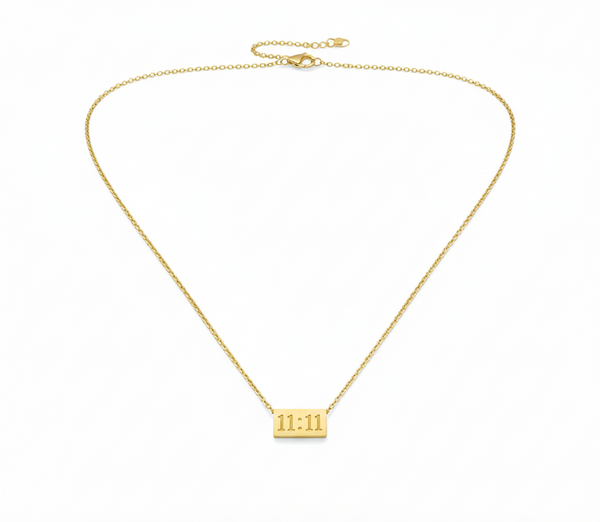 Anti Tarnish 11:11 pendant set for women