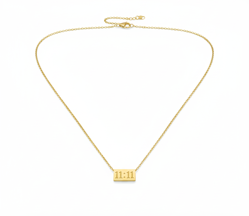 Anti Tarnish 11:11 pendant set for women