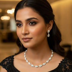 Rhodium Necklace Set for Women