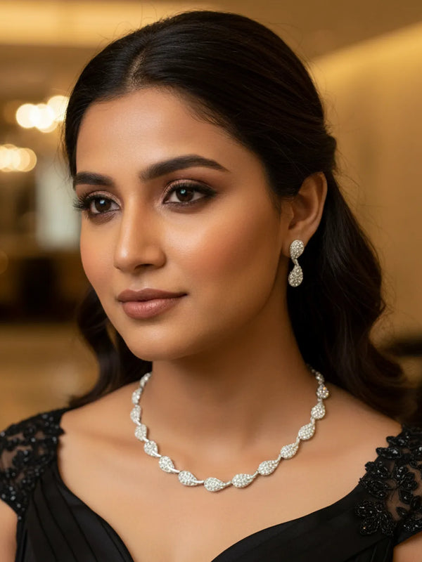 Rhodium Necklace Set for Women