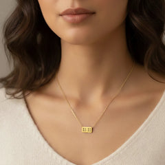 Anti Tarnish 11:11 pendant set for women