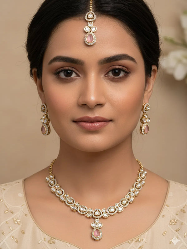 Pink Kundan Set for women