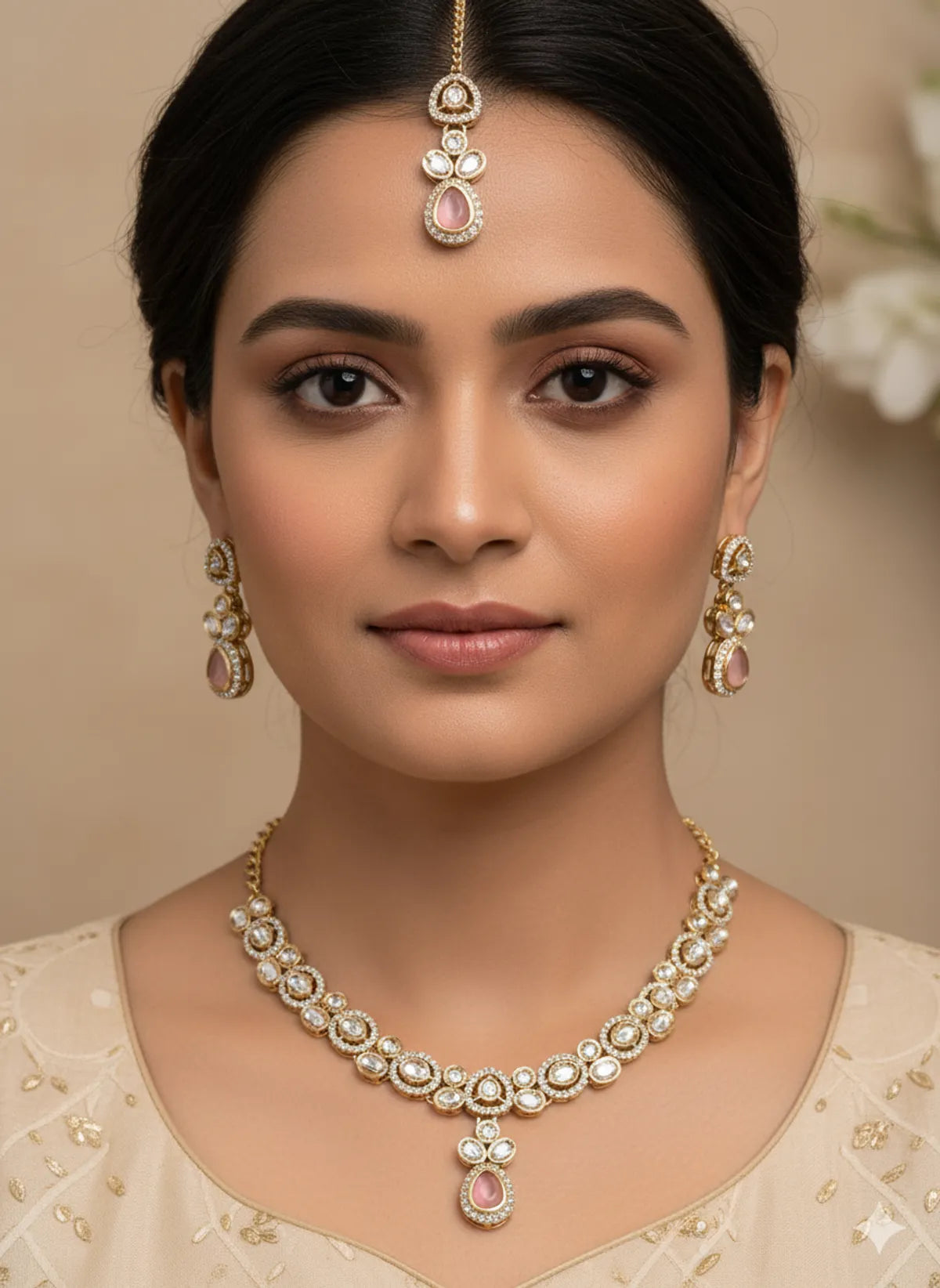 Pink Kundan Set for women