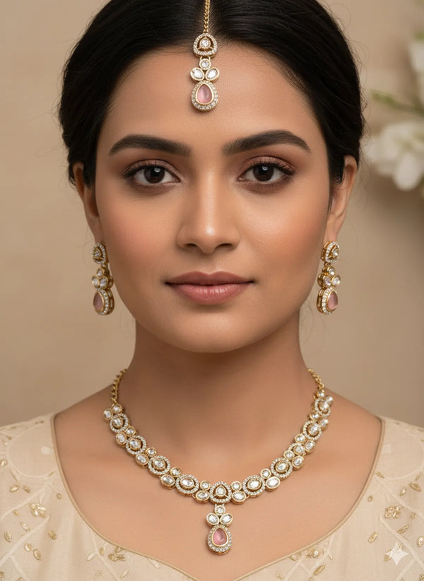 Pink Kundan Set for women
