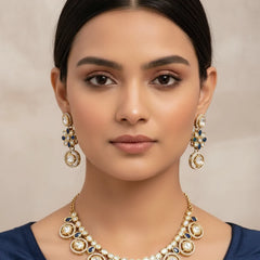 Montana Blue Kundan Set for Women