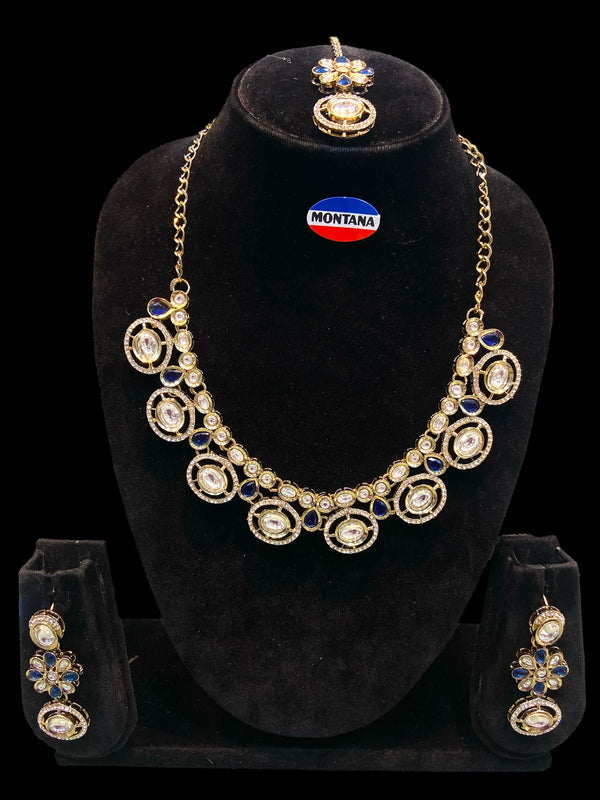 Montana Blue Kundan Set for Women
