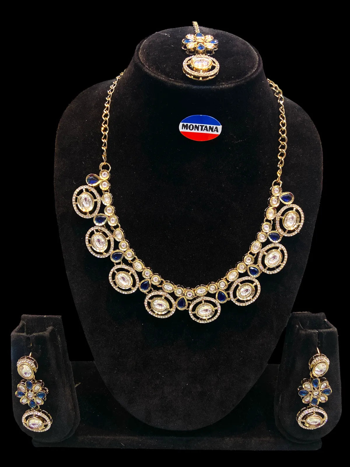 Montana Blue Kundan Set for Women