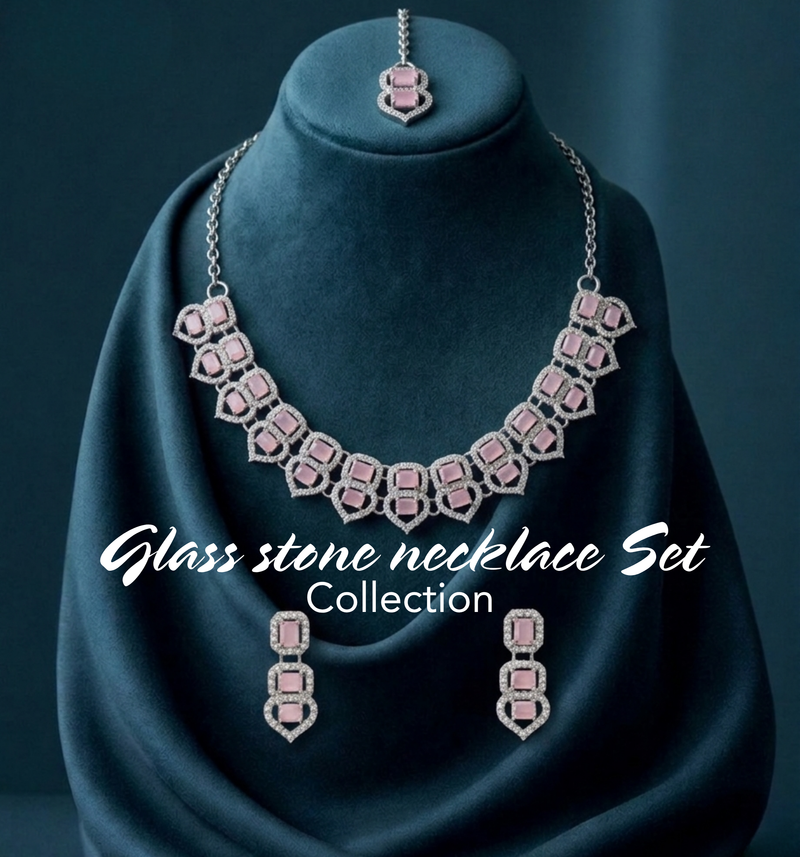 Glass Stone Necklace Sets
