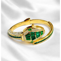 Emerald Serpent Gold Anti Tarnish Watch