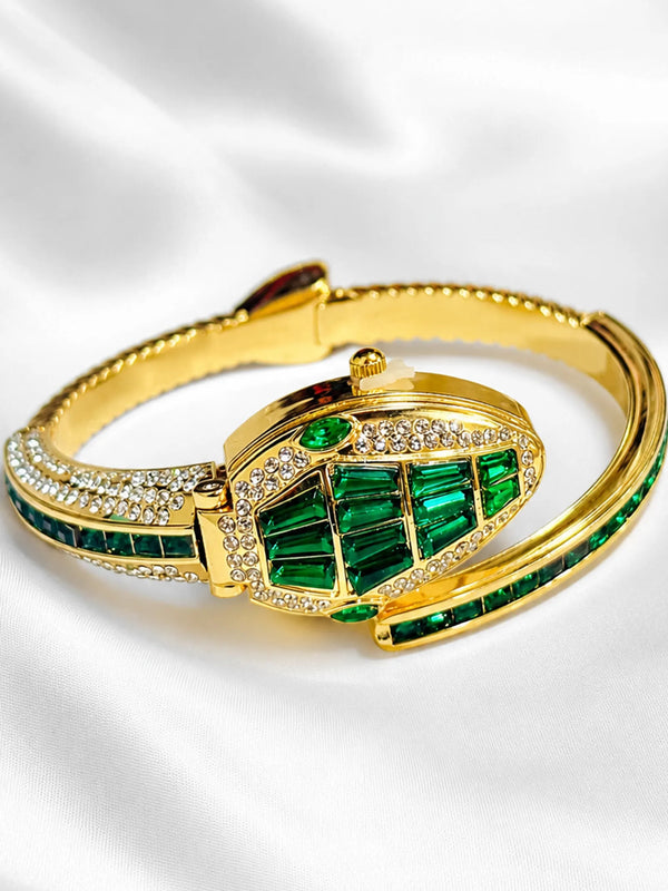 Emerald Serpent Gold Anti Tarnish Watch