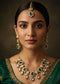 Green Kundan Necklace Set for Women