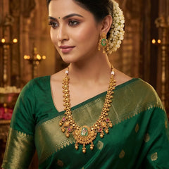 Multicolor Brass Kundan Set For Women