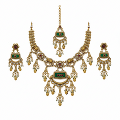 Brass Heritage Necklace set for women