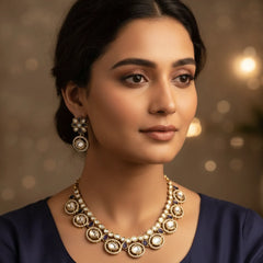 Wine Kundan Set for Women