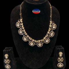 Wine Kundan Set for Women