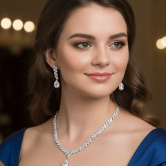 Rhodium Necklace Set for Women