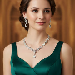 Rhodium Necklace Set for Women