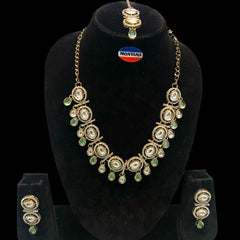 Mint Kundan Set for women