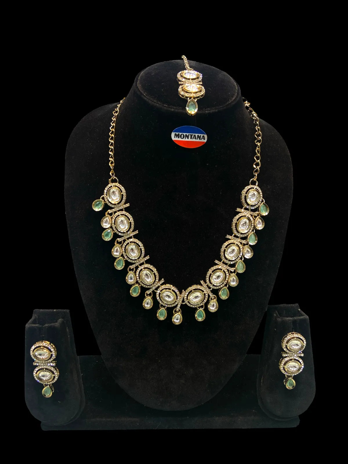 Mint Kundan Set for women