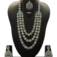 Mint Brass Multilayer Necklace Set For Women
