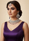 Wine Brass Glass Stone Choker Set For Women