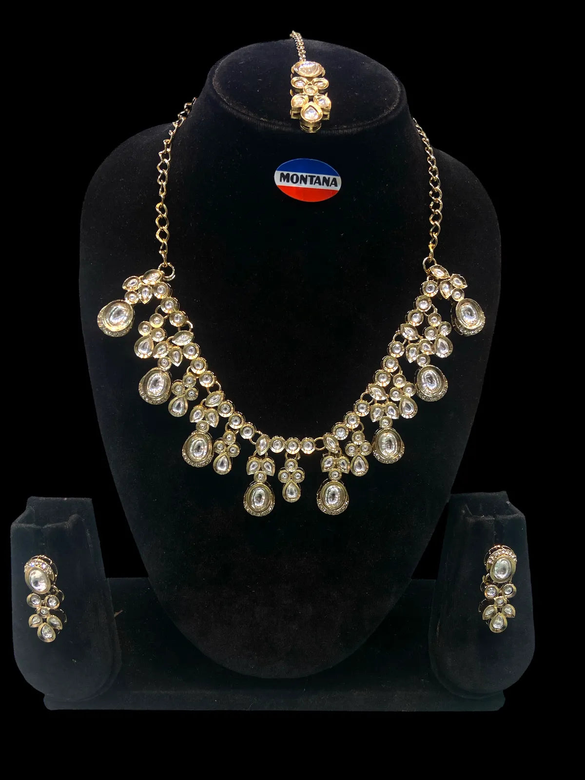 White Kundan Set for women