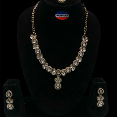 White Kundan Set for women