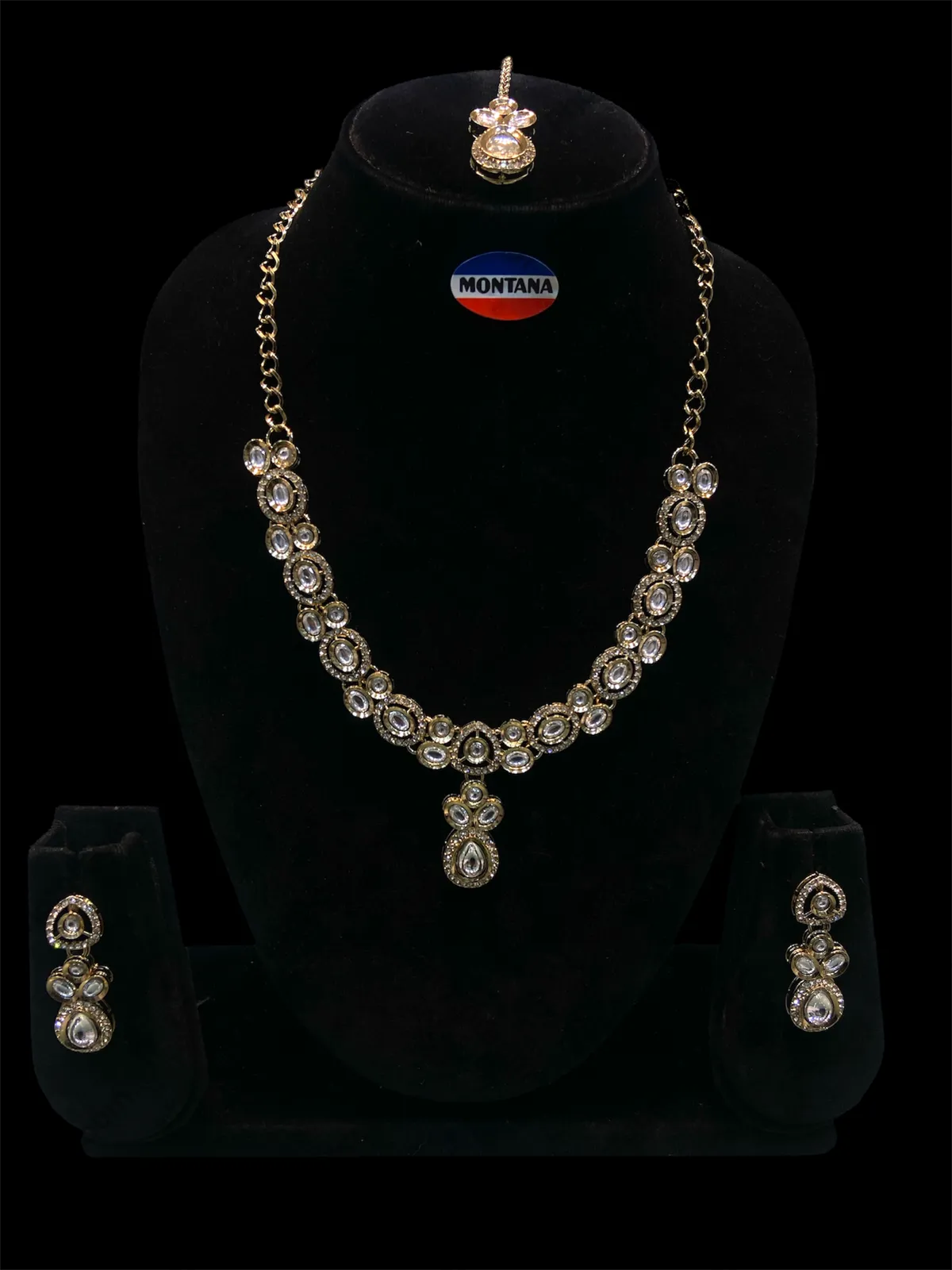 White Kundan Set for women