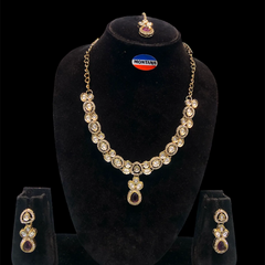 Wine Kundan Set for women