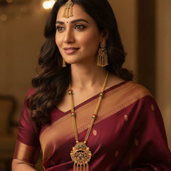 Heritage Kundan Long Necklace Set for Women