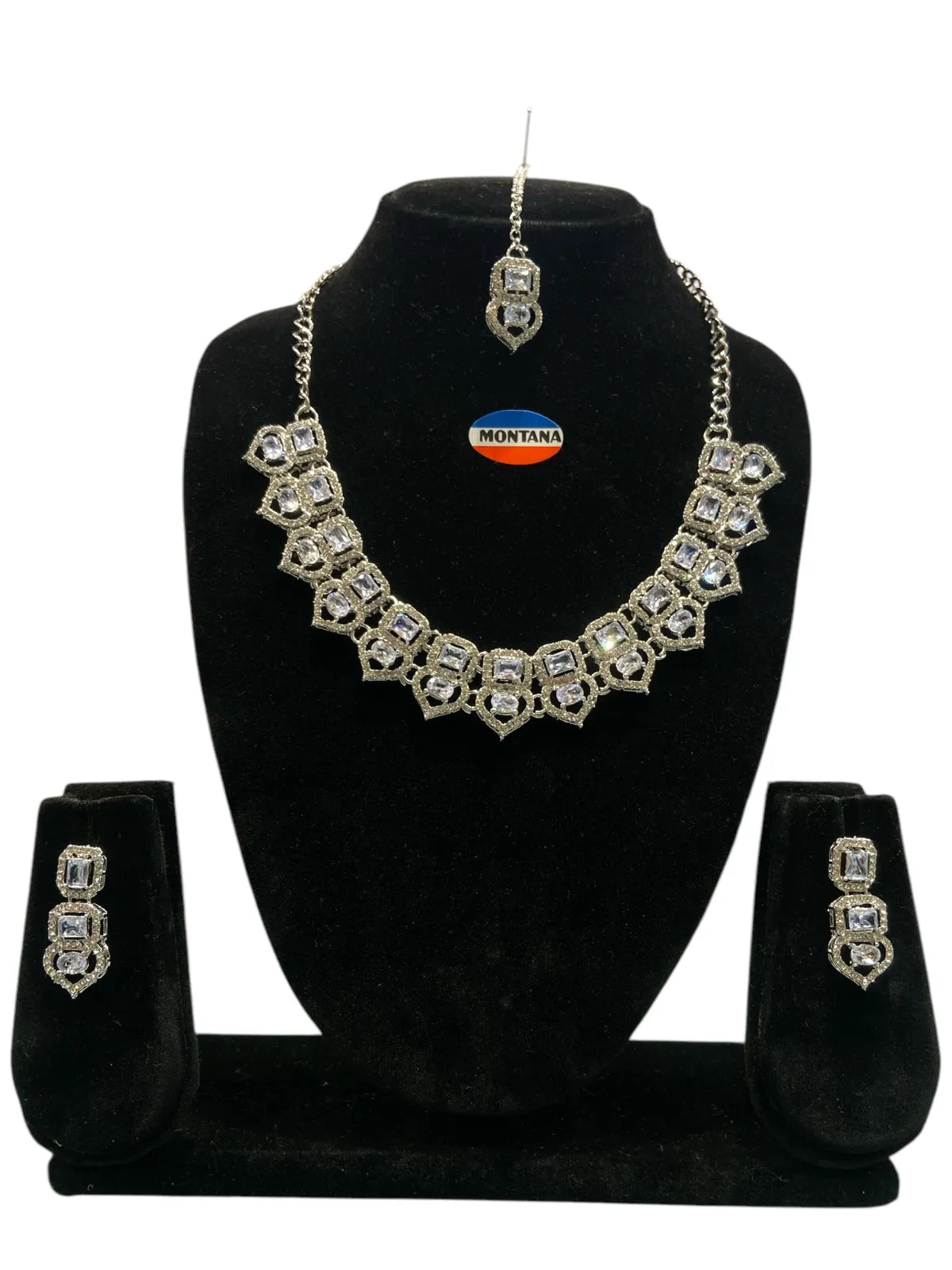 Green Glass stone Necklace set for Women