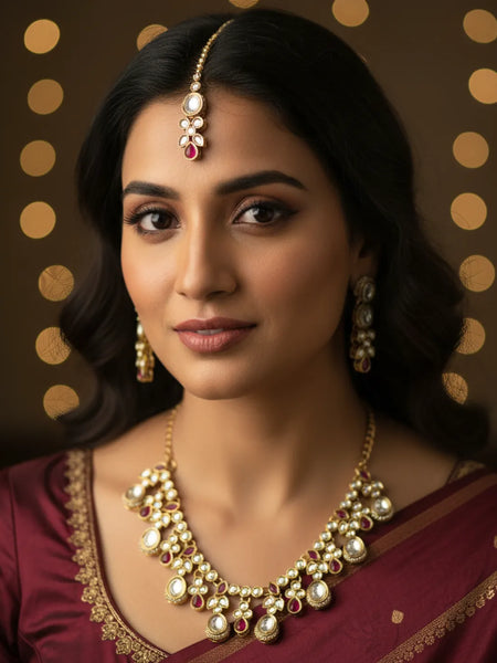 Ruby Kundan Set for women