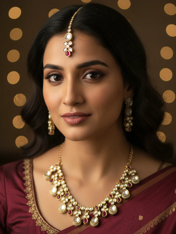 Ruby Kundan Set for women
