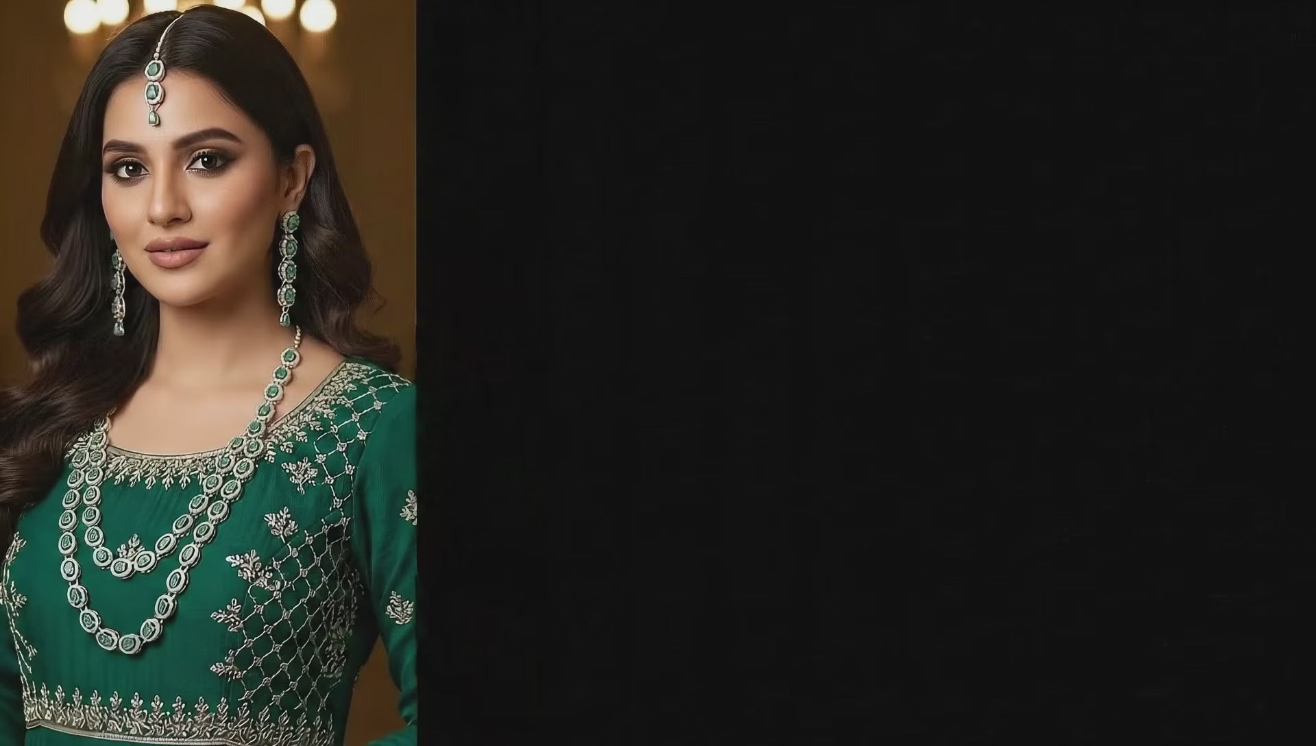 Mint Brass Multilayer Necklace Set For Women