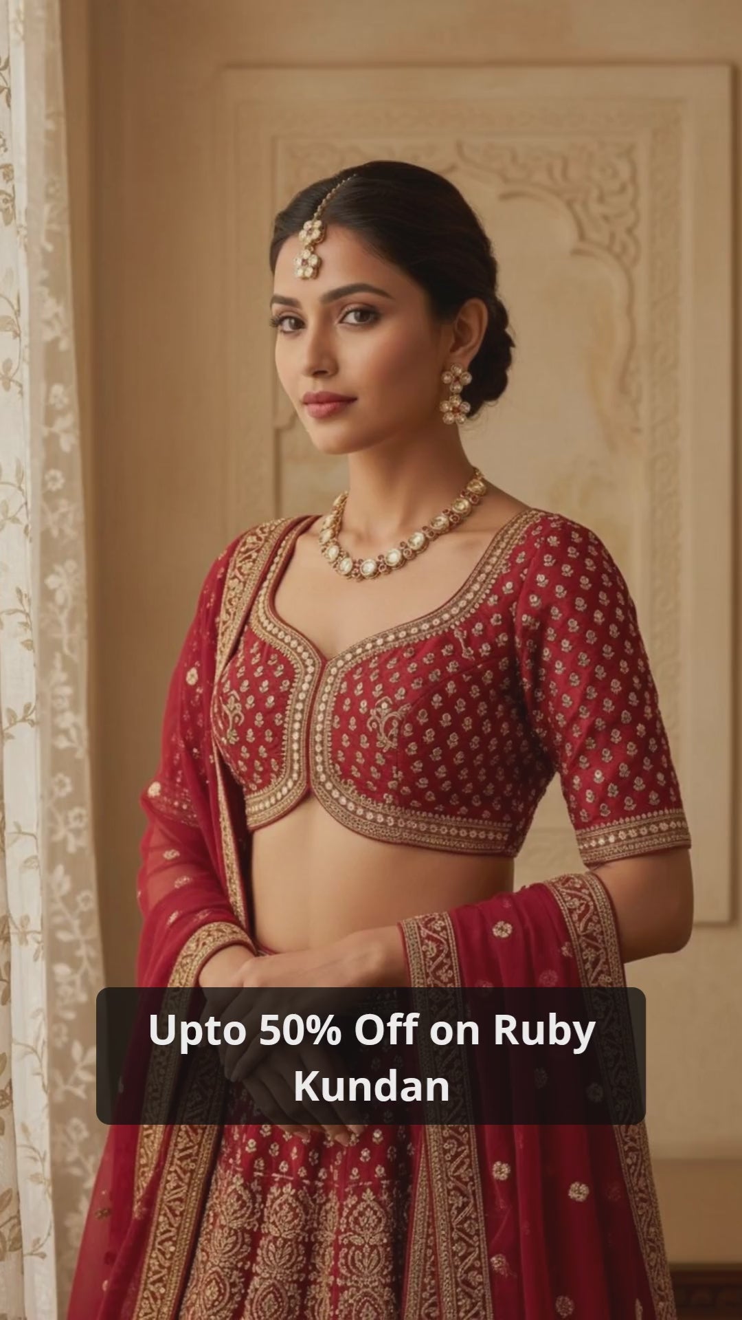 Ruby Kundan Set for women