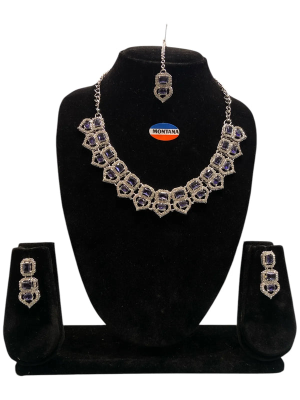 Wine Glass stone Necklace set for Women