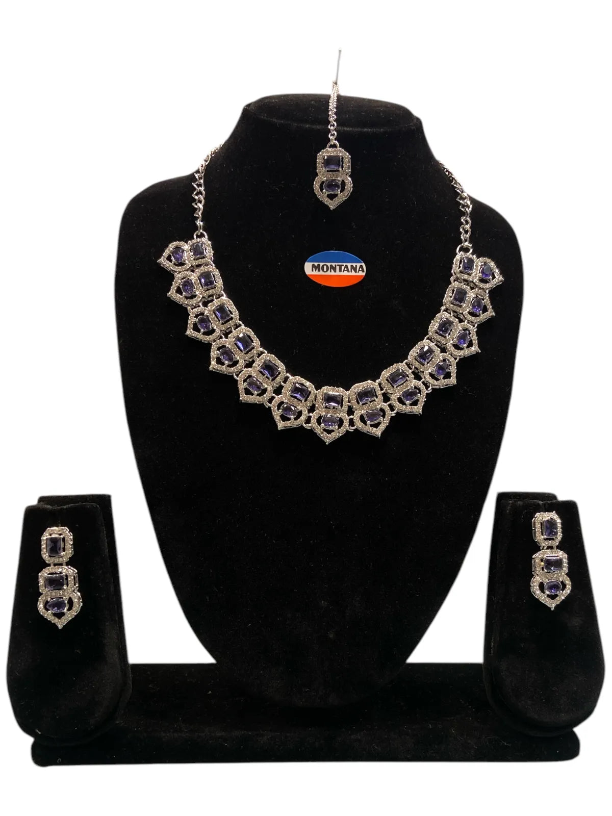 Green Glass stone Necklace set for Women