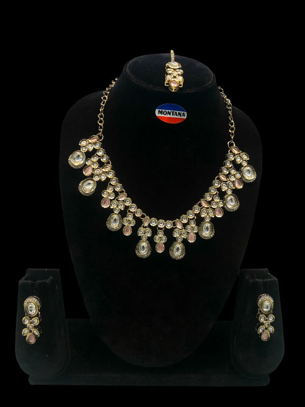 Pink Kundan Set for women